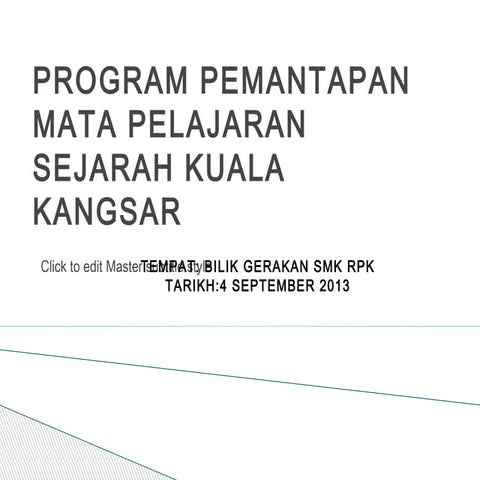 Program pemantapan mata pelajaran sejarah
