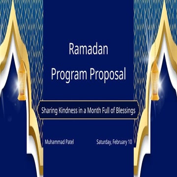 Ramadan Community Support Program: Sharing Kindness and Blessings | PPTX