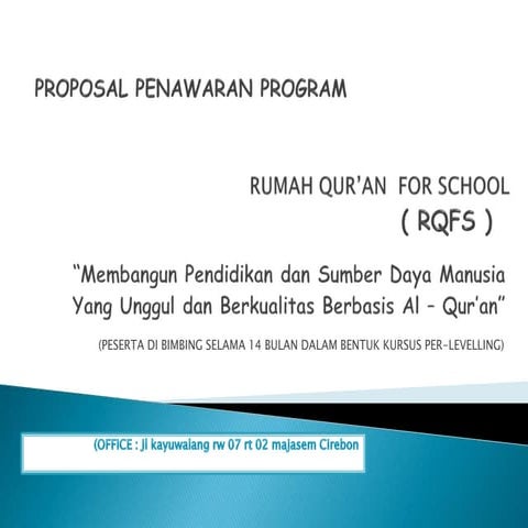 Program Rumah Qur'an Indonesia For Scholl