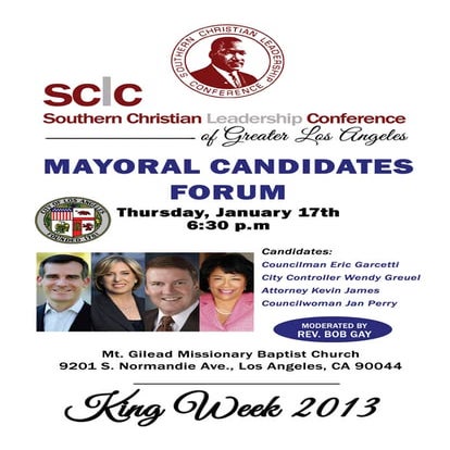 SCLC Mayors Forum 2013
