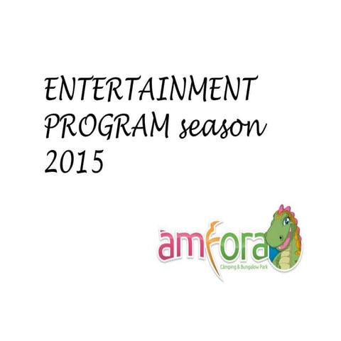 Entertainment program 2015 | PPTX
