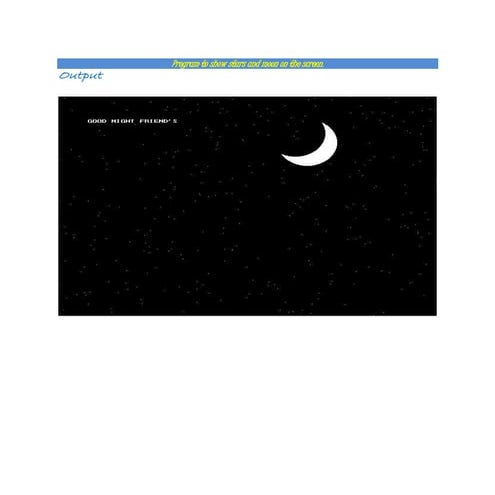 Program to show stars and moon on the screen