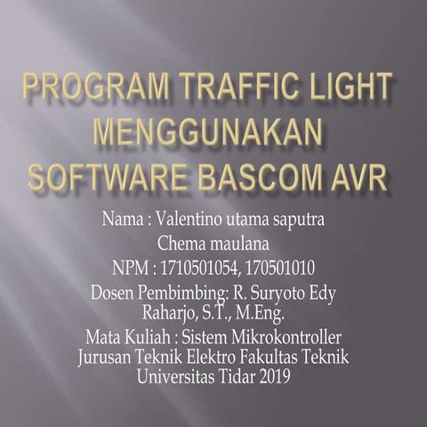 Program traffic light menggunakan software bascom avr