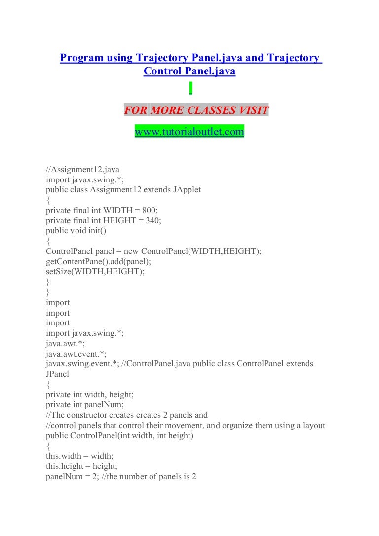 Program Using Trajectory Panel Experience Tradition Tutorialoutletdot