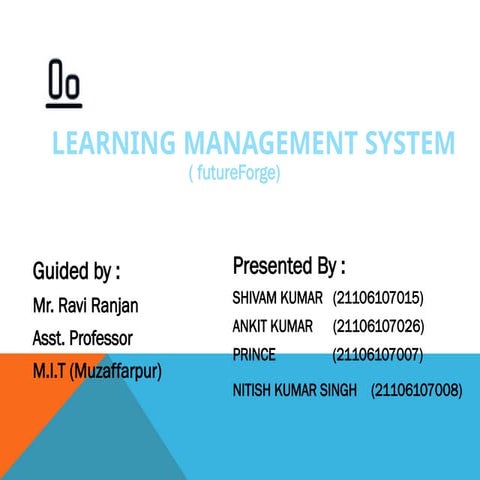 LEARNING MANAGEMENT SYSTEM presentation for mini project | PPTX