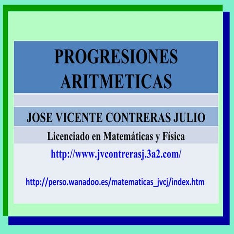 Progresiones aritmeticas