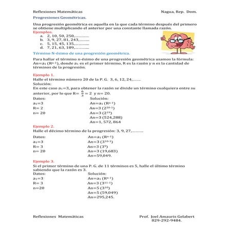 Progresiones geométricas | PPTX