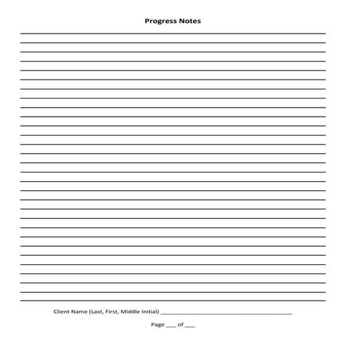 Progress note template for coaches | PDF