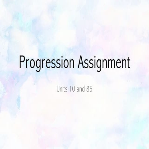 Progression Assingment