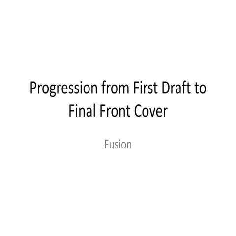 Progression from first draft to final draft