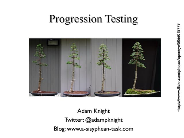 Progression testing - on how regres...