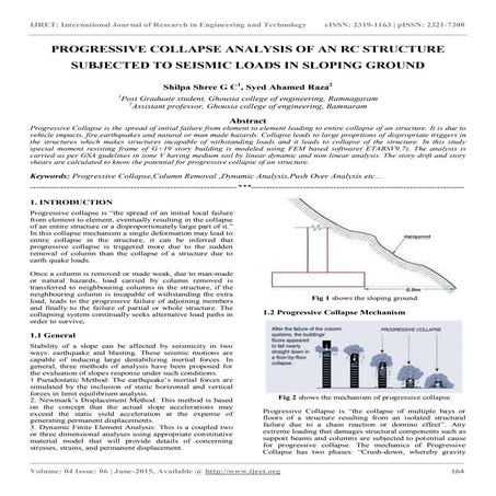 Progressive collapse analysis of an rc structure subjected to seismic loads i...