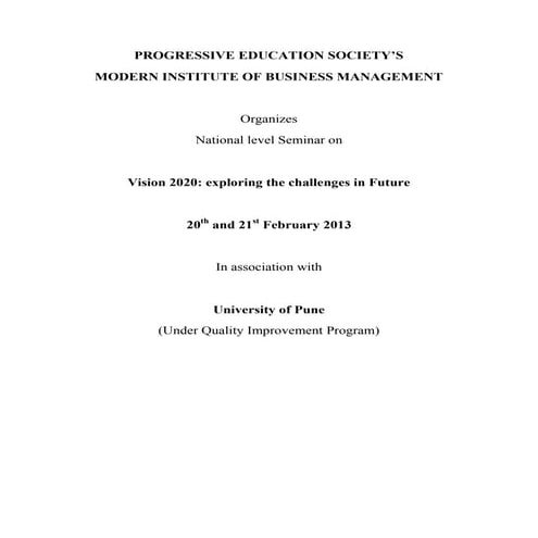 Progressive education society national seminar