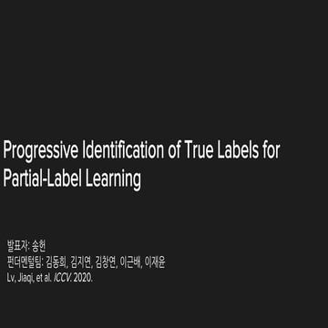 Progressive identification of true labels for partial label learning