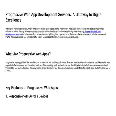 Progressive Web App Development Services: A Gateway to Digital Excellence.pdf