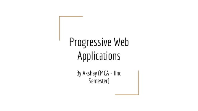 Progressive web apps