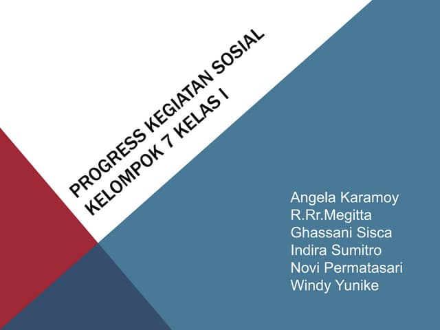 Progress Project Kegiatan Sosial (Leadership)