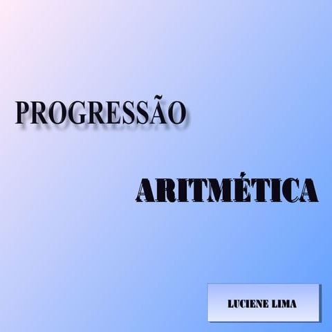 Progressão Aritmética