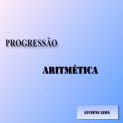 Progressão Aritmética