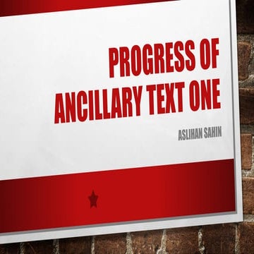 Progress of ancillary text one