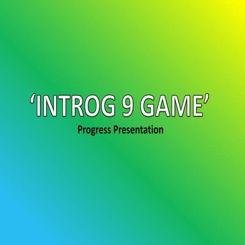 Progress presentation