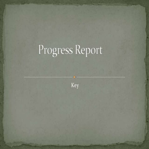 example of progress report