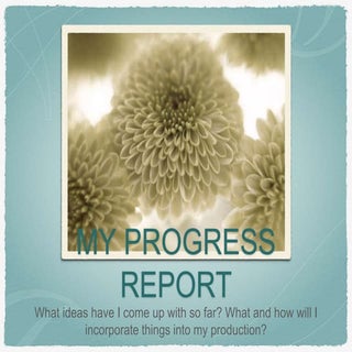 Progress report A2 Media studies - ...