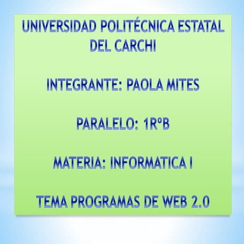 Progrmas de web 2.0