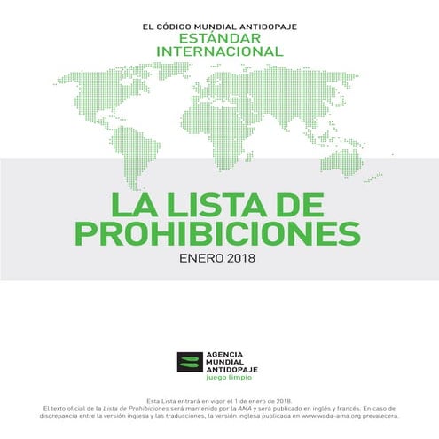 Wada 2016-prohibited-list-esp | PDF