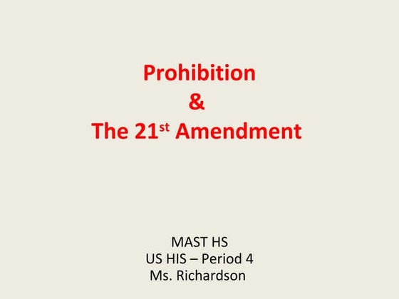 Prohibition | PPT