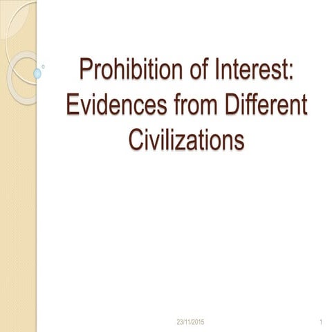 Riba (Interest)'s Prohibition in Islam and Other Religions | PPTX