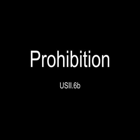 Prohibition presentation