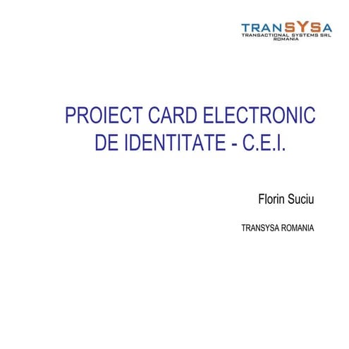 Proiect EID el id card Romania