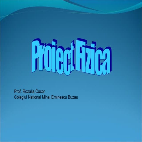 Proiect fizica la capitolul de Optica Geometrică