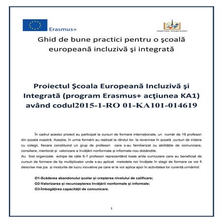 Proiectul şcoala europeană incluzivă şi integrată  varianta 4