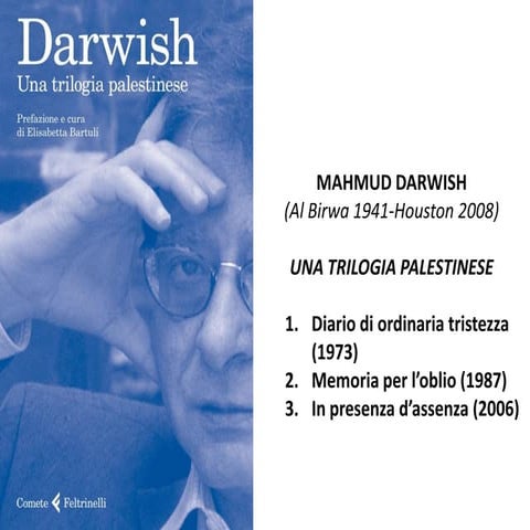Slide presentazione libro Darwish | PDF