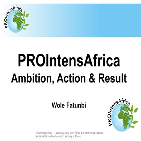 PROIntensAfrica project presentation