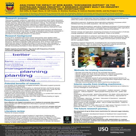 Analysing the Impact of Web-based, 'Discussion-Support' in the Australian Sug...