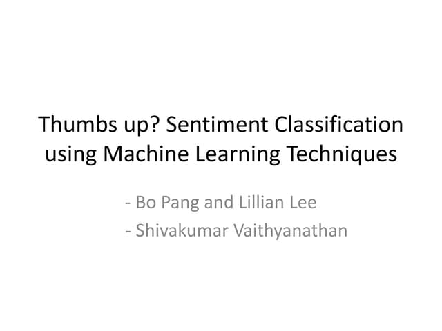 Sentiment Analysis