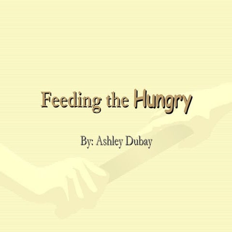 Feeding the hungry