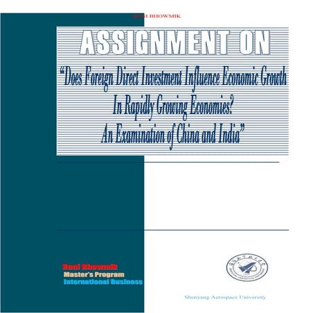 FDI in Examination of China and India