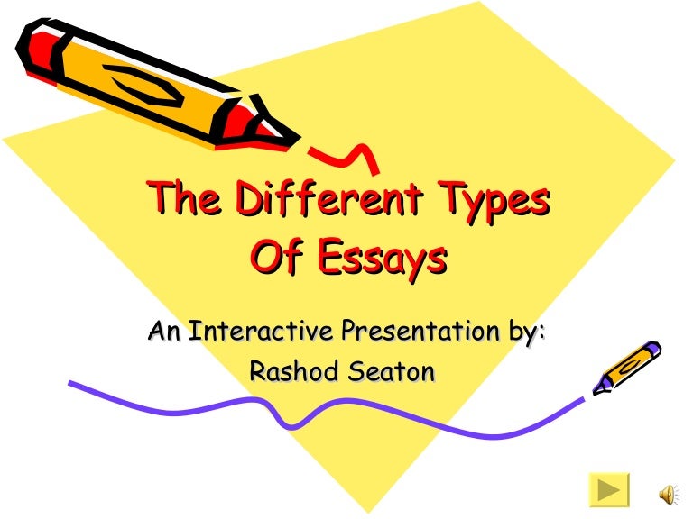 What types of essays are there