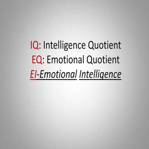 What is Emotional Intelligence quotient? | PDF