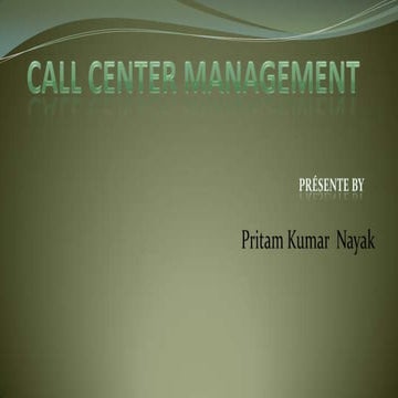 Project: Call Center Management
