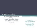 Human Resource Management: Staffing
