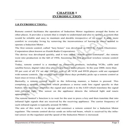 Wireless speed Control or Wireless Regulator