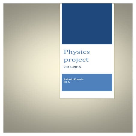 12th CBSE Physics Project AC Generator