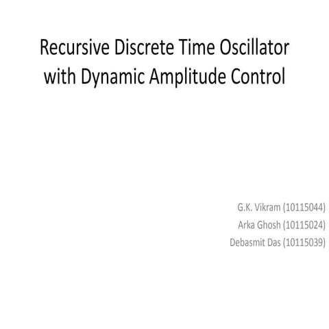 Recursive Oscillators