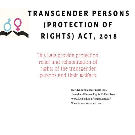 Law for Transgender persons in Pakistan 