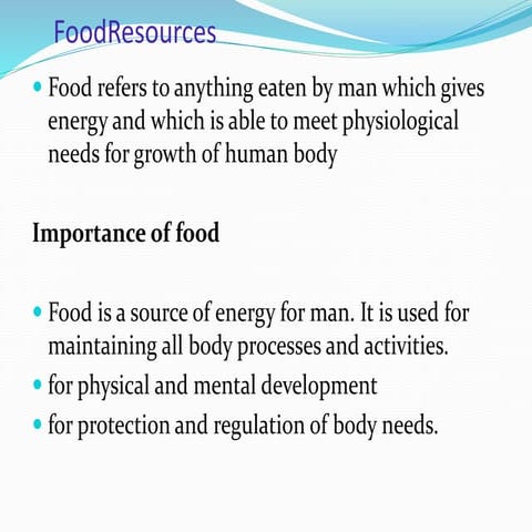 Food resources & World Food Problems | PPTX